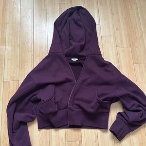 Reflex Deep Purple Cropped Hoodie